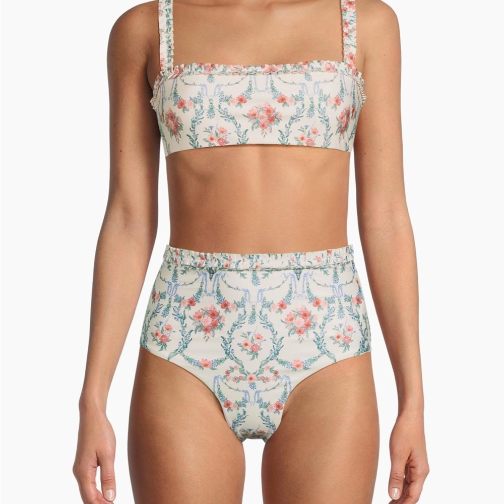 Agua by Agua Bendita Olmo Mosqueta floral bikini Top and bottom